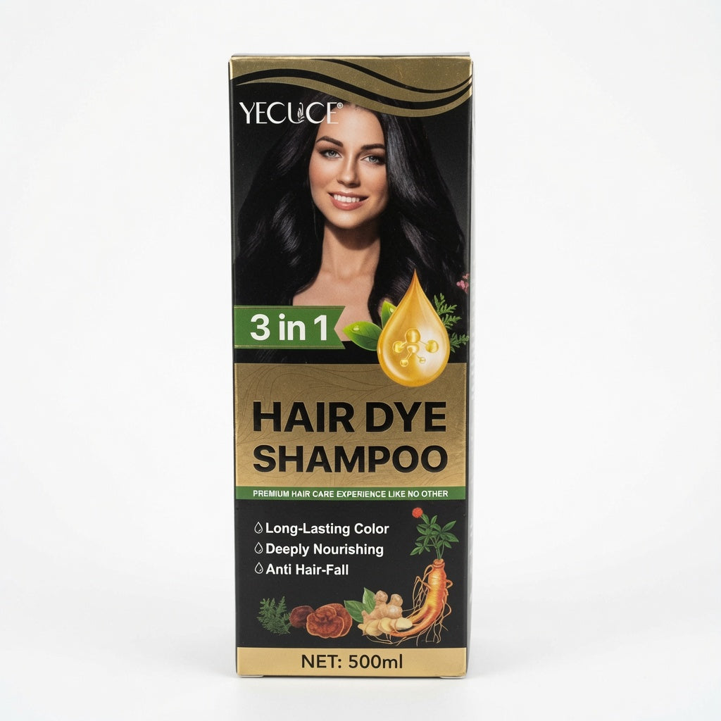 Yecuce - Hair Dye Shampoo 3 en 1