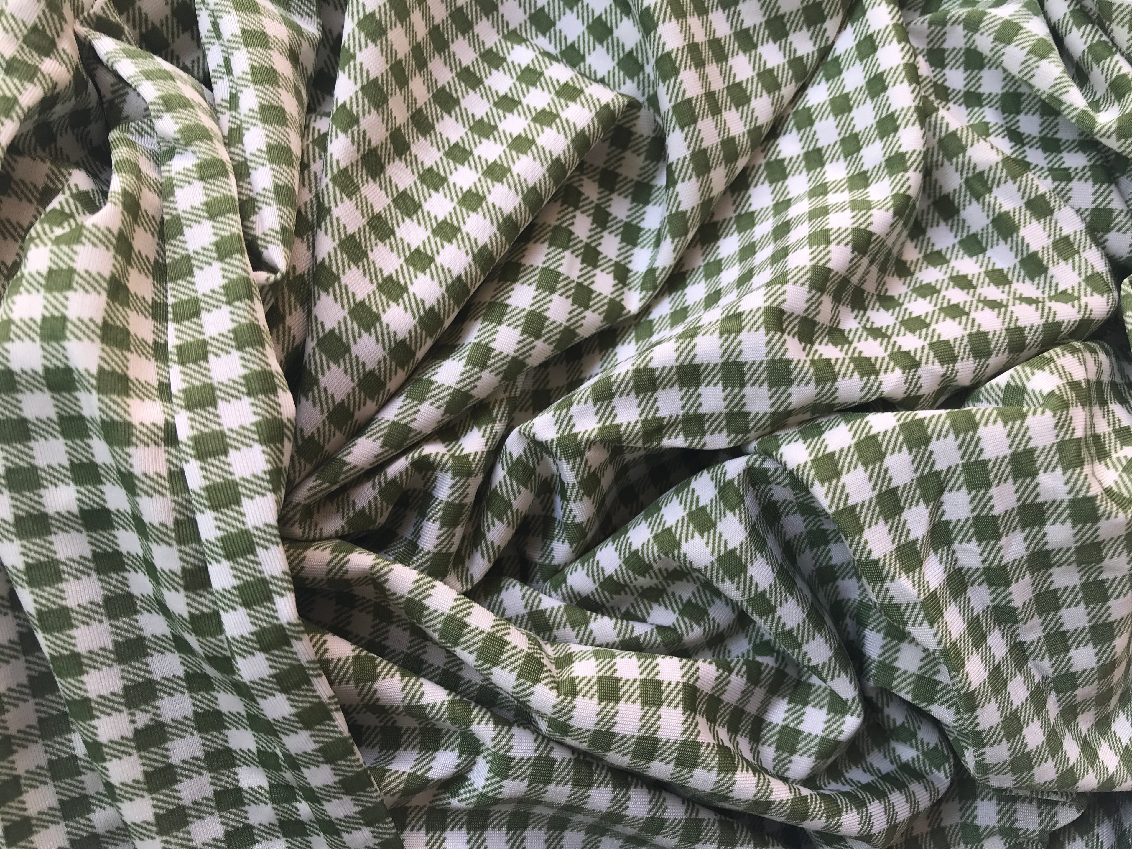Pantalón Cuadros Vichy Verde – Cintura Elástica y Bolsillos