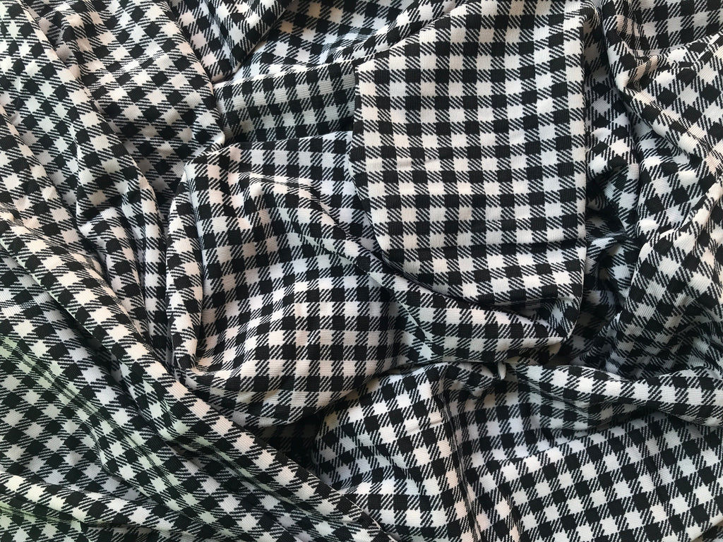 Pantalón Cuadros Vichy Negro – Cintura Elástica y Bolsillos