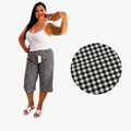 Pantalón Capri Cuadros Vichy Negro
