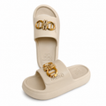 Sandalias Comfort con Hebilla Dorada color beige