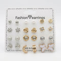 Set de 12 Pares de Pendientes