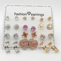 Set de 12 Pares de Pendientes