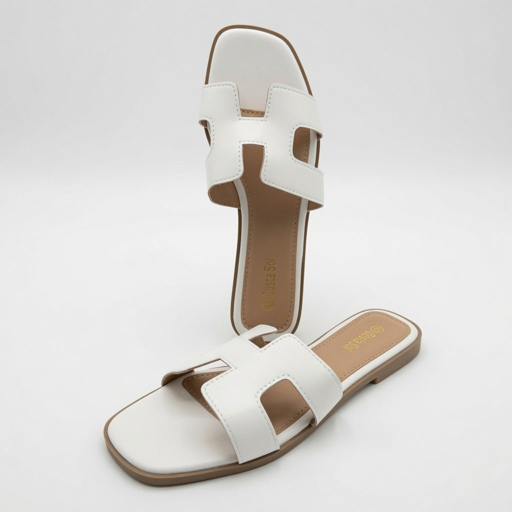 Sandalias Planas Blancas