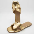 Sandalias Planas Doradas