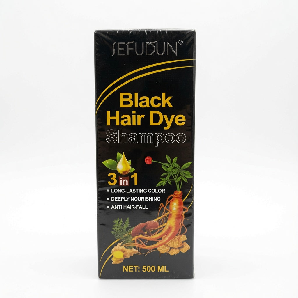 Sefudun - Black Hair Dye Shampoo 3 en 1